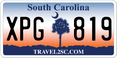 SC license plate XPG819