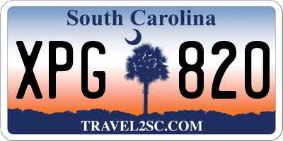 SC license plate XPG820