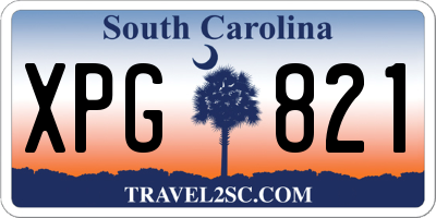 SC license plate XPG821