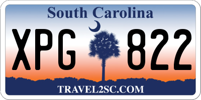 SC license plate XPG822