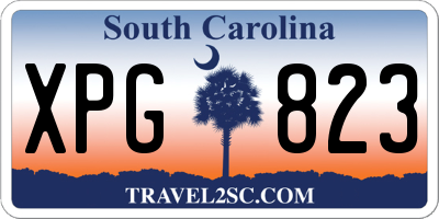 SC license plate XPG823
