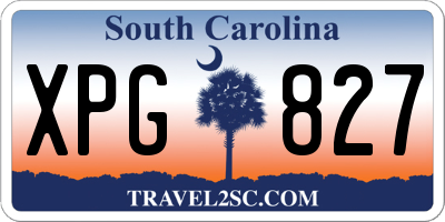 SC license plate XPG827