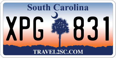 SC license plate XPG831