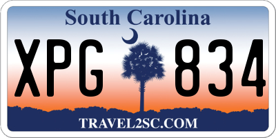 SC license plate XPG834