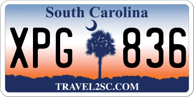 SC license plate XPG836
