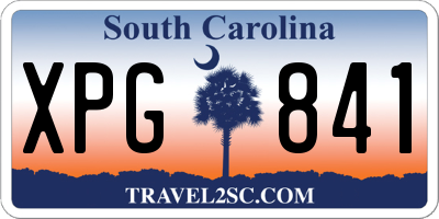 SC license plate XPG841