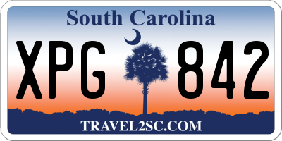 SC license plate XPG842