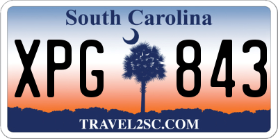SC license plate XPG843