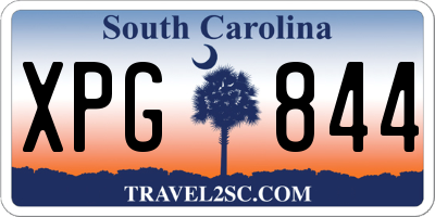 SC license plate XPG844
