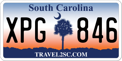 SC license plate XPG846