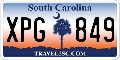 SC license plate XPG849