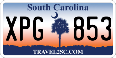 SC license plate XPG853
