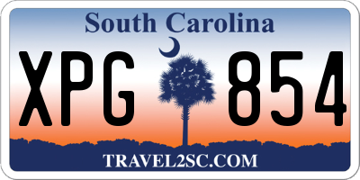SC license plate XPG854