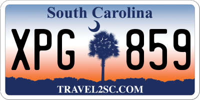 SC license plate XPG859