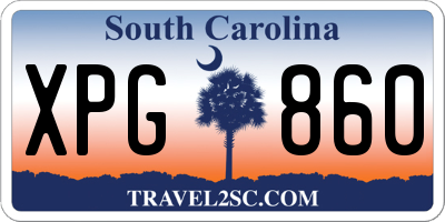SC license plate XPG860