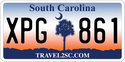 SC license plate XPG861