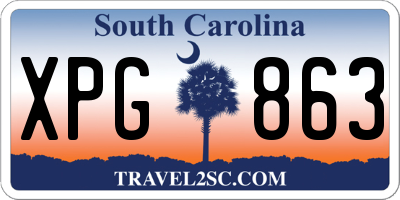 SC license plate XPG863