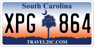 SC license plate XPG864