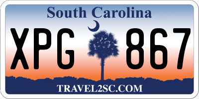 SC license plate XPG867