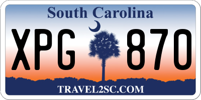SC license plate XPG870