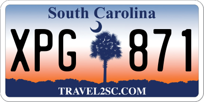 SC license plate XPG871