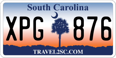 SC license plate XPG876