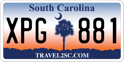SC license plate XPG881