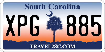 SC license plate XPG885