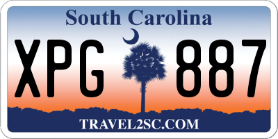 SC license plate XPG887