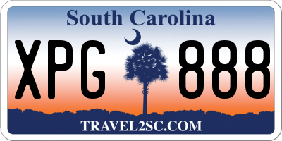 SC license plate XPG888