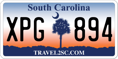 SC license plate XPG894