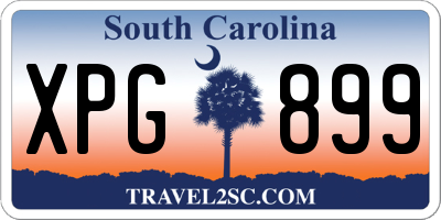 SC license plate XPG899