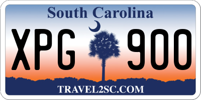 SC license plate XPG900