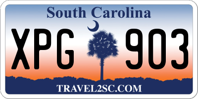 SC license plate XPG903