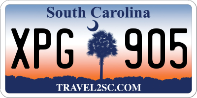 SC license plate XPG905