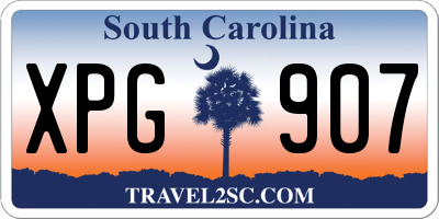 SC license plate XPG907