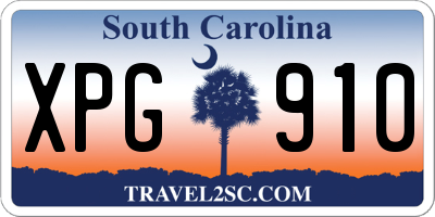 SC license plate XPG910