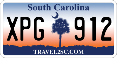 SC license plate XPG912