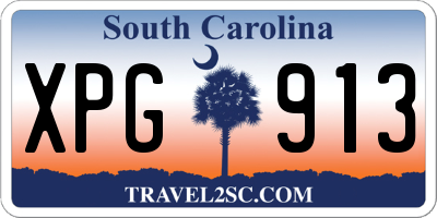 SC license plate XPG913
