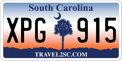 SC license plate XPG915
