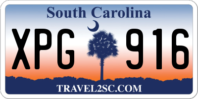 SC license plate XPG916