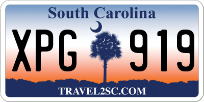 SC license plate XPG919