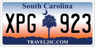 SC license plate XPG923