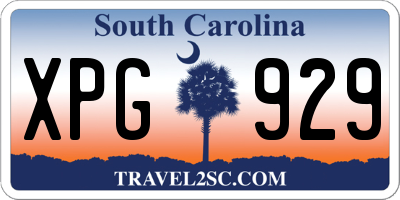 SC license plate XPG929