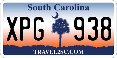 SC license plate XPG938