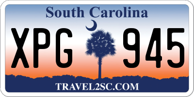SC license plate XPG945