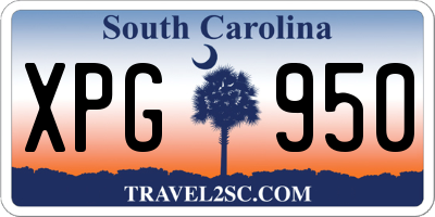 SC license plate XPG950