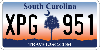 SC license plate XPG951