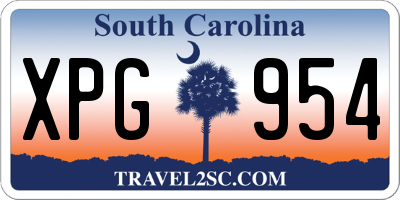 SC license plate XPG954