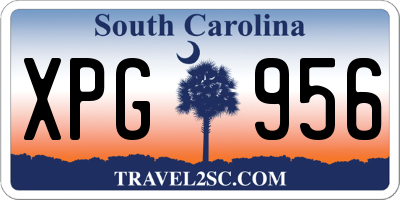 SC license plate XPG956
